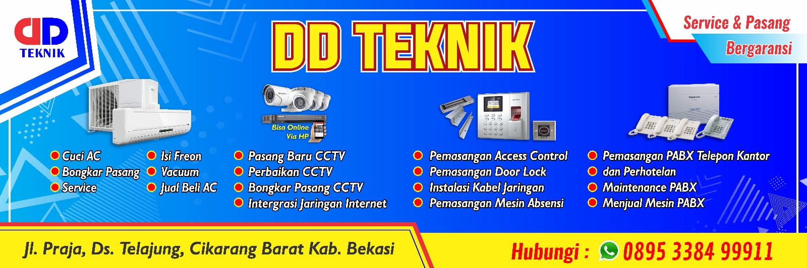 DDteknik CCTV Cikarang - Jasa Pasang CCTV, Access Door, Mesin Absen, AC & PABX